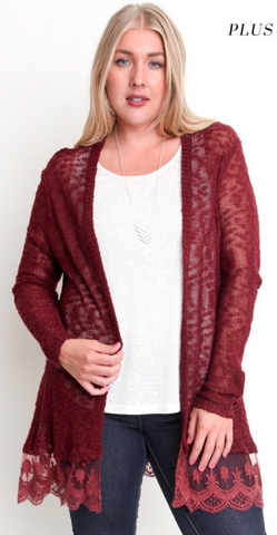 Wine Umgee Cardigan