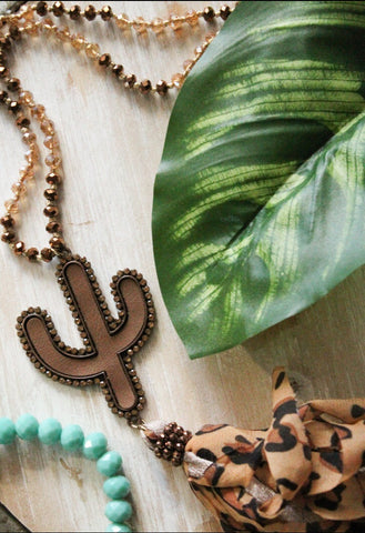 Cactus Leopard Necklace