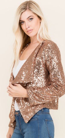 Gold Sequin Blazer