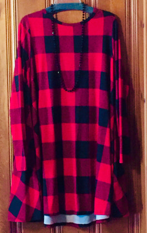 Plus Plaid Swing Dress